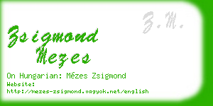 zsigmond mezes business card