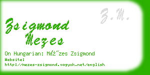 zsigmond mezes business card